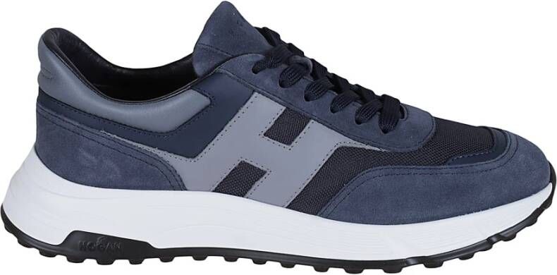 Hogan Witte Leren en Suède Sneakers