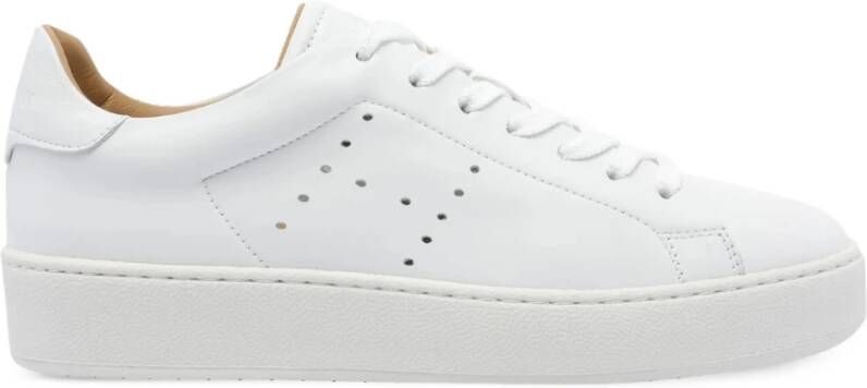 Hogan Witte leren geperforeerde sneakers