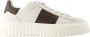 Hogan Witte Leren Gestreepte Sneakers - Thumbnail 1