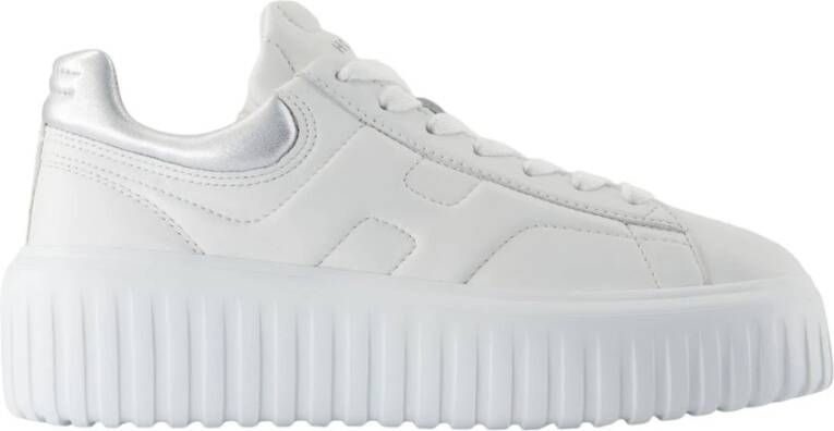 Hogan Witte Leren Gestreepte Sneakers
