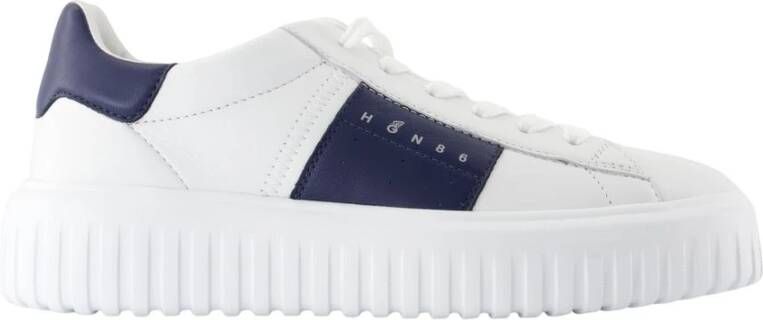 Hogan Witte Leren Gestreepte Sneakers