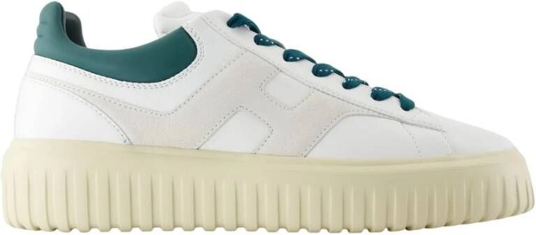 Hogan Witte Leren Gestreepte Sneakers