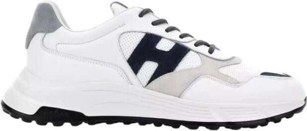 HOGAN Lage Sneakers Heren Hxm5630er90 Maat: 46 Materiaal: Leer Kleur: Wit