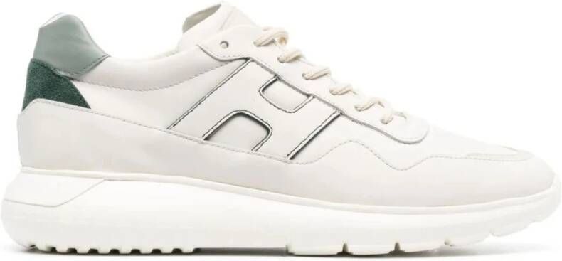 Hogan Witte Leren Interactieve Sneakers White Heren