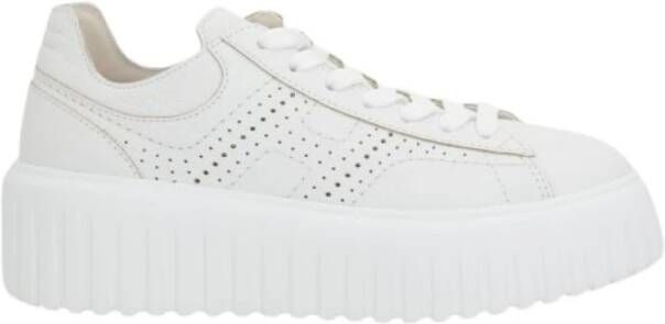 Hogan Witte Leren Lage Sneakers