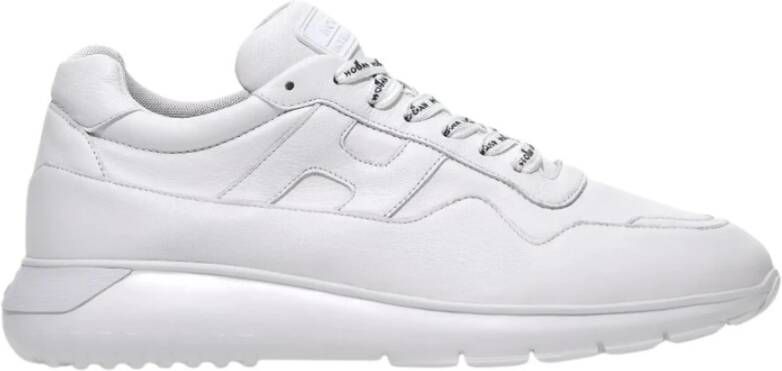 HOGAN Lage Sneakers Heren Interactive3 Allacciato Pelle Maat: 46 Materiaal: Leer Kleur: Wit