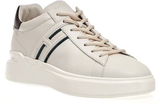 Hogan Witte Leren Rebel Sneakers White Heren