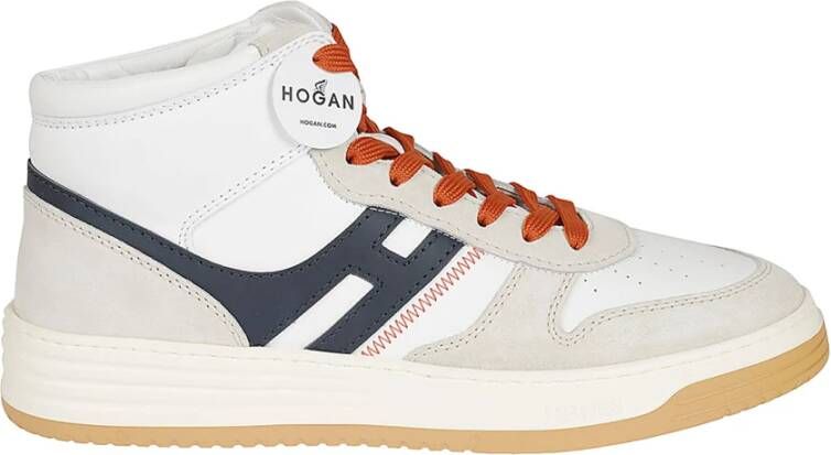 Hogan Witte Leren Sneakers Gemaakt in Italië Multicolor Heren