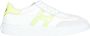 Hogan Witte Leren Sneakers met Geel H Logo en Gel Details White Dames - Thumbnail 1