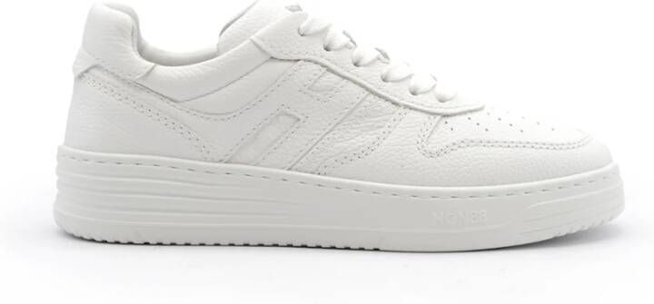 Hogan Witte leren sneakers met geheugenschuim