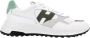 Hogan Witte leren sneakers met groene accenten - Thumbnail 1