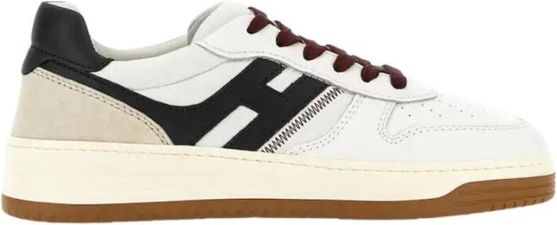 Hogan Witte Leren Sneakers met Rebel Grooves