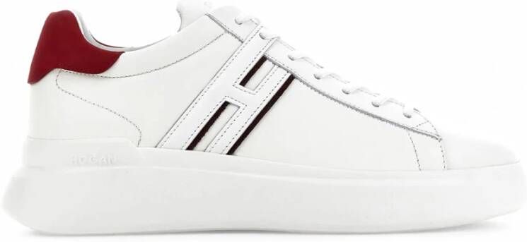 Hogan Witte Leren Sneakers met Suède Details White Heren