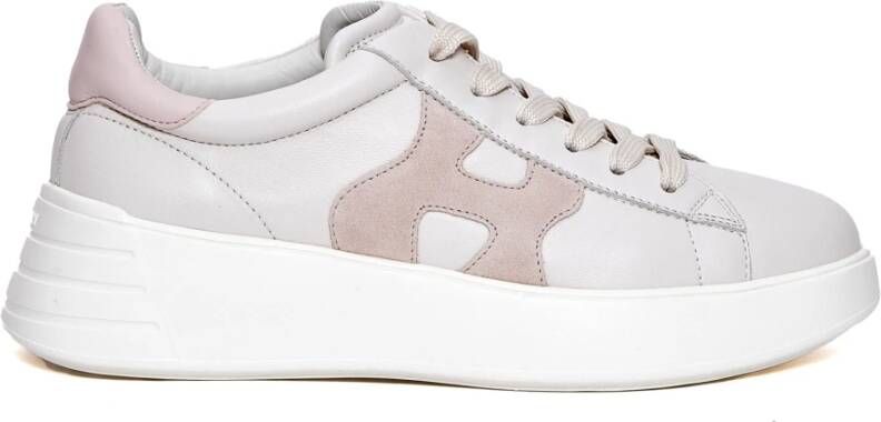 Hogan Witte Leren Sneakers Rebel Ss25