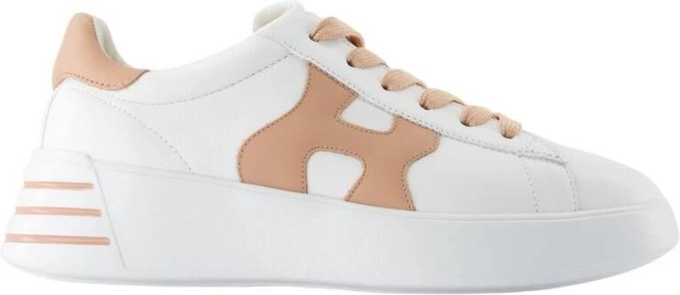 Hogan Witte Leren Sneakers Rebel Stijl