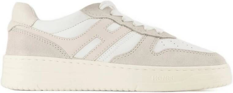 HOGAN Lage Sneakers Dames H630 Allacciato Maat: 38 Materiaal: Leer Kleur: Wit