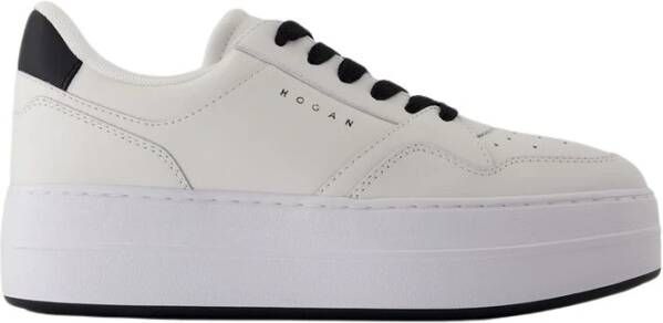 HOGAN Lage Sneakers Dames H670 Allacciato Maat: 37 Materiaal: Leer Kleur: Wit