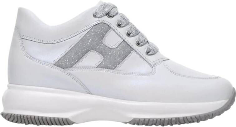 Hogan Witte Leren Sneakers voor Vrouwen Wit Dames