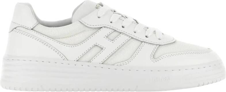 Hogan Witte Leren Sneakers White Dames