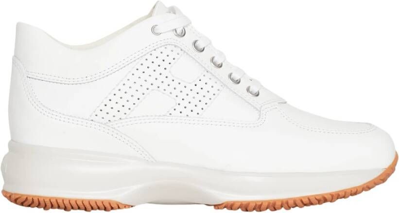 Hogan Witte leren sneakers Wit Dames