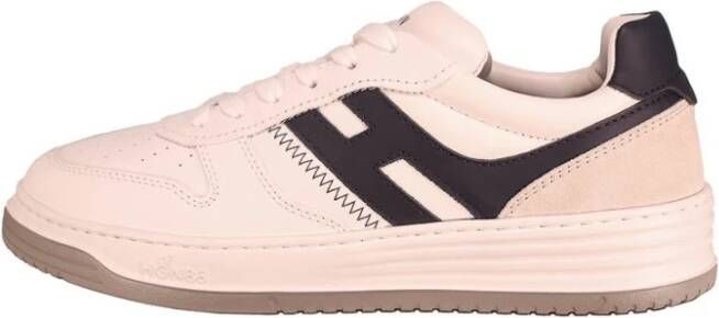 Hogan Witte Leren Suède Sneaker Blauw H Multicolor Heren