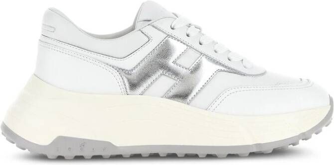 HOGAN Lage Sneakers Dames H669 Allacciato Maat: 42 Materiaal: Leer Kleur: Wit