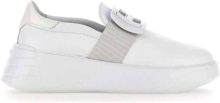 Hogan Witte platte schoenen voor dames White Dames