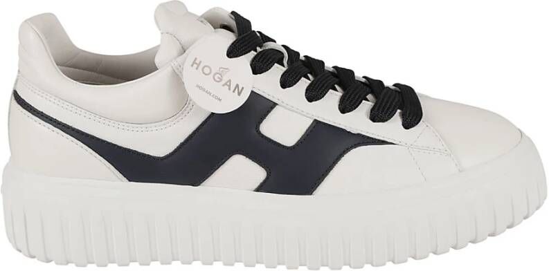 Hogan Witte Sneakers met H-Stripes White Heren