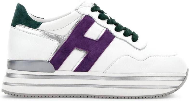 Hogan Witte Sneakers Midi H222 White Dames