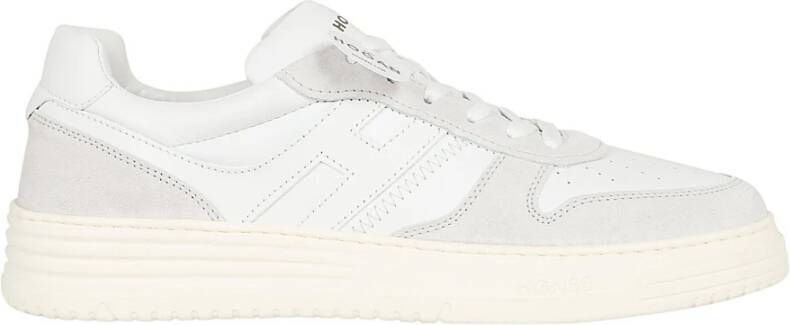 Hogan Witte Sneakers Premium Leer Suède