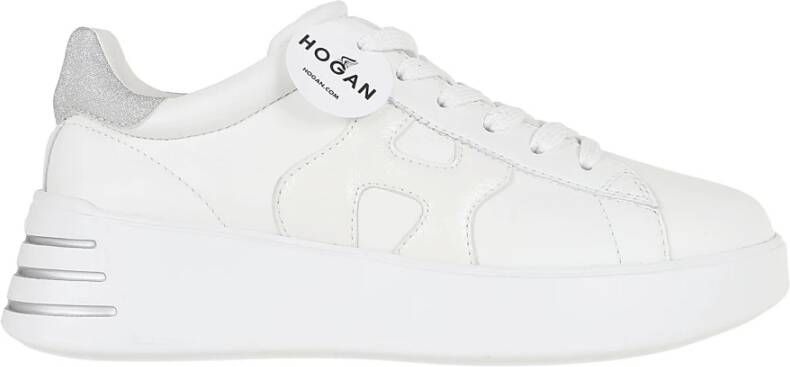 HOGAN Lage Sneakers Dames Rebel H564 Allacciato Maat: 40 Materiaal: Leer Kleur: Wit