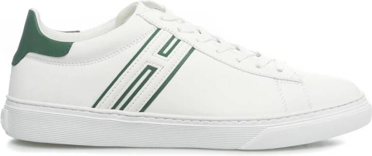 Hogan Napa Witte Sneaker met Groene Rubberen Hak White Heren
