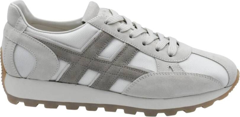 Hogan Witte Veterschoenen Elegante Stijl