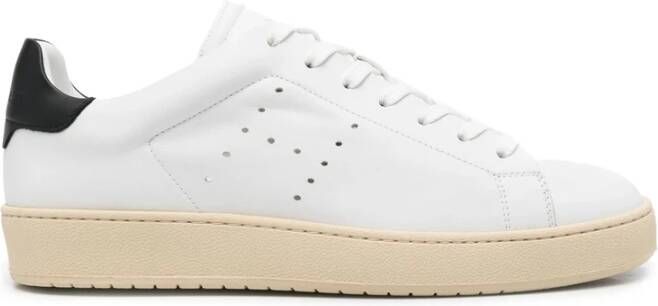 Hogan Witte Veterschoenen met Merkhiel