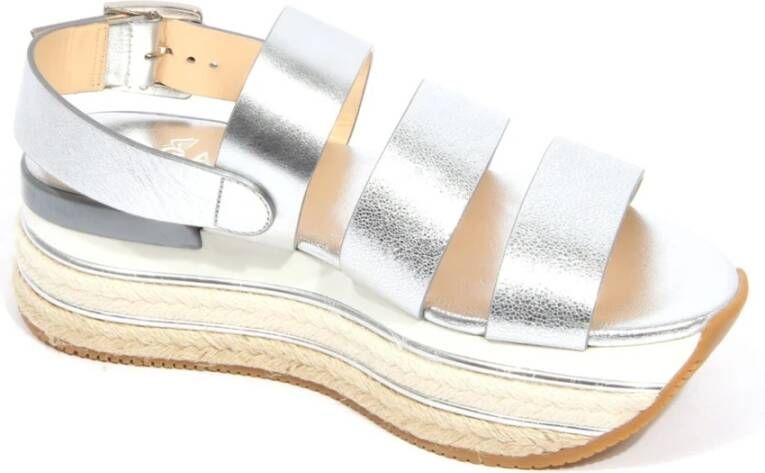Hogan Zilveren Sandalen