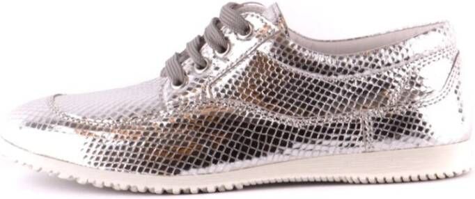 Hogan Zilveren Veterschoenen Herfst Winter Stijl