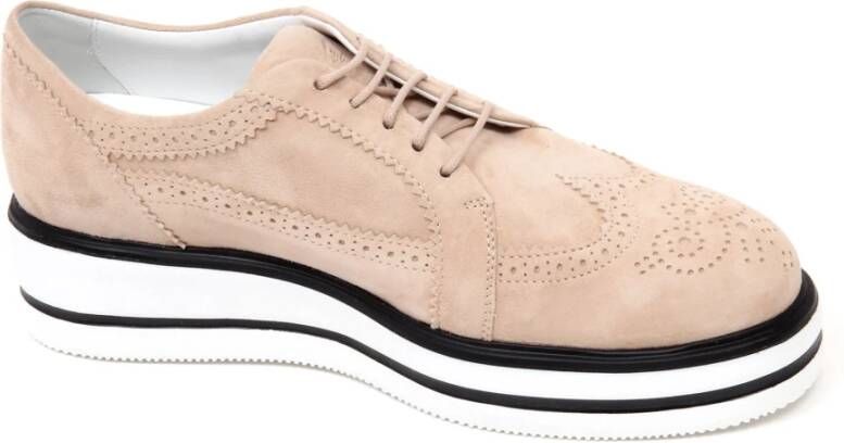 Hogan Zwarte Derby Wedge Schoen