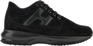 Hogan Zwarte Gebroken H Interactive Sneakers Zwart Heren