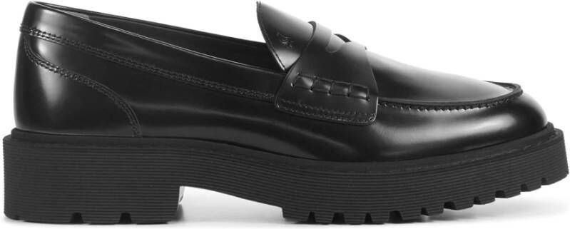 HOGAN Loafers Dames Hxw5430eo20 Maat: 37 Materiaal: Leer Kleur: Zwart