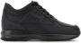 Hogan Zwarte Leren Sneakers met Zichtbare Stiksels Zwart Heren - Thumbnail 1