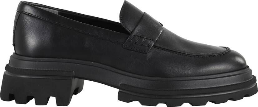 Hogan Zwarte leren mocassin schoen