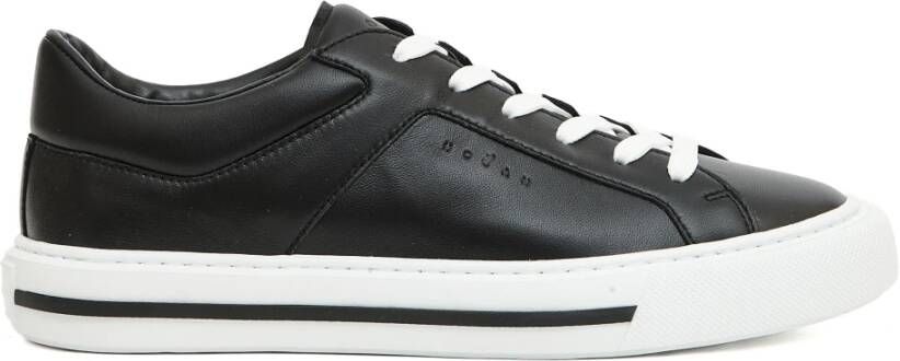Hogan Zwarte Leren Sneakers Comfort Stijl