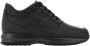 Hogan Zwarte Leren Sneakers met Zichtbare Stiksels Zwart Heren - Thumbnail 1