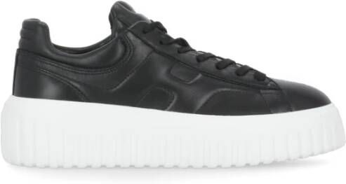 HOGAN Lage Sneakers Dames Hxw6450fc60 Maat: 42 Materiaal: Leer Kleur: Zwart