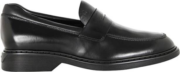 Hogan Zwarte Loafers voor Moderne Mannen Black Heren