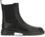 Hogan Zwarte platte elastische leren schoenen - Thumbnail 1