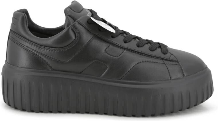 Hogan Zwarte platte schoenen Elegante stijl