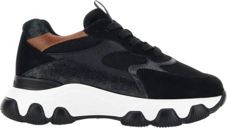 Hogan Zwarte platte schoenen Hyperactieve sneakers Black Dames