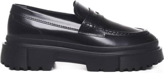 Hogan Zwarte platte schoenen met geheugenschuim Black Dames