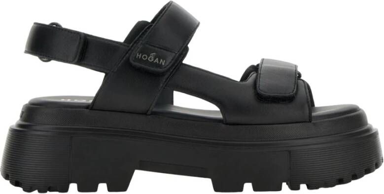 Hogan Zwarte Sandalen Black Dames